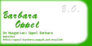 barbara oppel business card